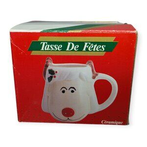 Vintage 1989 Mount Clemens Pottery Ceramic Christmas Holiday Reindeer Mug NIB